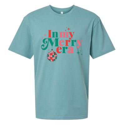 Funny Merry Christmas In My Merry Era Xmas Holiday Christmas  Sueded Cloud Jersey T-Shirt