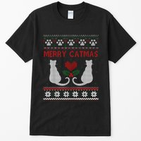 Funny Merry Catmas Ugly Christmas Sweater Tall T-Shirt