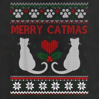 Funny Merry Catmas Ugly Christmas Sweater 11oz C Handle Ceramic Mug