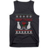 Funny Merry Catmas Ugly Christmas Sweater Tank Top