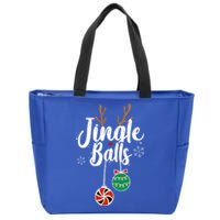 Funny Matching Christmas Couple Chestnuts Jingle Balls Gift Zip Tote Bag