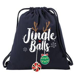 Funny Matching Christmas Couple Chestnuts Jingle Balls Gift Drawstring Bag