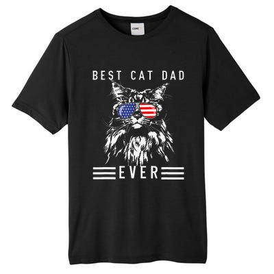 Funny Maine Coon Cat Best Cat Dad Ever Funny Cat Maine Coon Tall Fusion ChromaSoft Performance T-Shirt