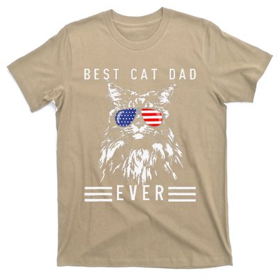 Funny Maine Coon Cat Best Cat Dad Ever Funny Cat Maine Coon T-Shirt