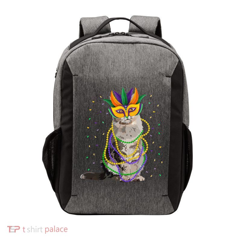 Funny Maine Coon Cat Lover Meowdi Gras Mardi Gras Carnivals Vector Backpack