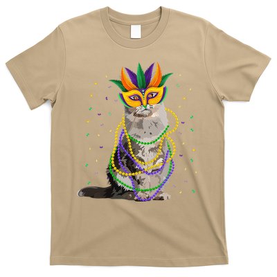 Funny Maine Coon Cat Lover Meowdi Gras Mardi Gras Carnivals T-Shirt