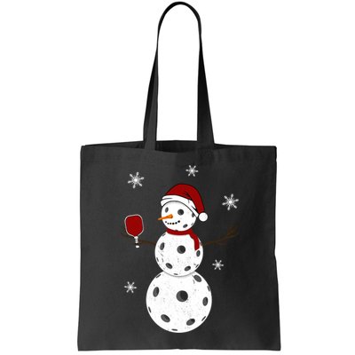 Funny Merry Christmas Snowman Playing Pickleball Bag