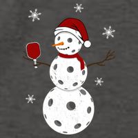 Funny Merry Christmas Snowman Playing Pickleball Vector Backpack