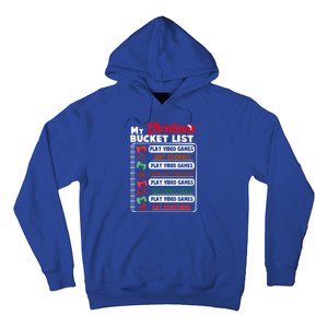 Funny My Christmas Bucket List Video Games Gamer Teens Gift Hoodie