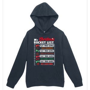 Funny My Christmas Bucket List Video Games Gamer Teens Gift Urban Pullover Hoodie