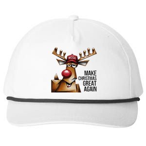 Funny Make Christmas Great Again Reindeer Trump Election Win Snapback Five-Panel Rope Hat