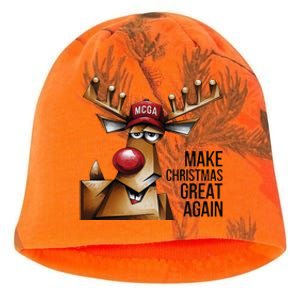 Funny Make Christmas Great Again Reindeer Trump Election Win Kati - Camo Knit Beanie