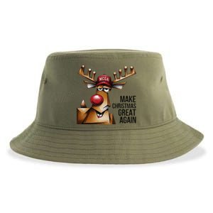 Funny Make Christmas Great Again Reindeer Trump Election Win Sustainable Bucket Hat