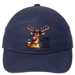 Funny Make Christmas Great Again Reindeer Trump Election Win 7-Panel Snapback Hat