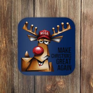 Funny Make Christmas Great Again Reindeer Trump Election Win Coaster