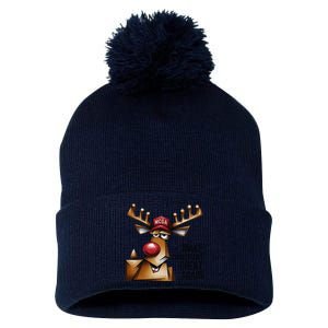 Funny Make Christmas Great Again Reindeer Trump Election Win Pom Pom 12in Knit Beanie