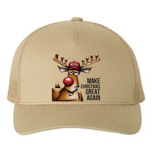 Funny Make Christmas Great Again Reindeer Trump Election Win Yupoong Adult 5-Panel Trucker Hat