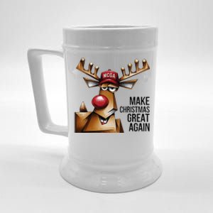 Funny Make Christmas Great Again Reindeer Trump Election Win Beer Stein