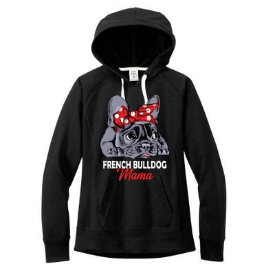 Frenchie Mama Cute French Bulldog Dog Mom Funny Womens Gift Women's Fleece Hoodie