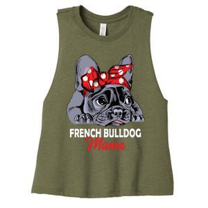 Frenchie Mama Cute French Bulldog Dog Mom Funny Womens Gift Women's Racerback Cropped Tank