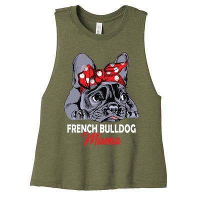 Frenchie Mama Cute French Bulldog Dog Mom Funny Womens Gift Women's Racerback Cropped Tank