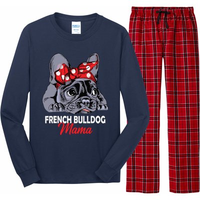 Frenchie Mama Cute French Bulldog Dog Mom Funny Womens Gift Long Sleeve Pajama Set