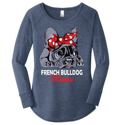 Frenchie Mama Cute French Bulldog Dog Mom Funny Womens Gift Women's Perfect Tri Tunic Long Sleeve Shirt