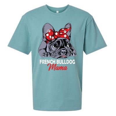 Frenchie Mama Cute French Bulldog Dog Mom Funny Womens Gift Sueded Cloud Jersey T-Shirt