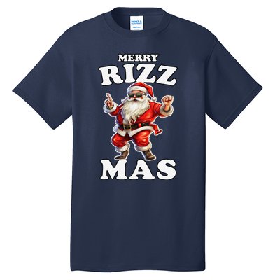 Funny Merry Christmas Sigmas Gen Alpha Santa Claus Rizzler Tall T-Shirt