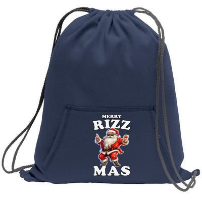 Funny Merry Christmas Sigmas Gen Alpha Santa Claus Rizzler Sweatshirt Cinch Pack Bag