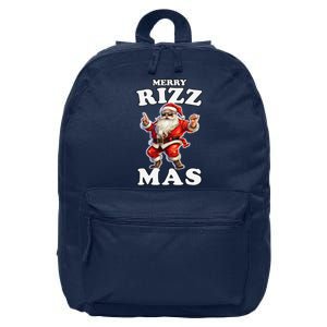 Funny Merry Christmas Sigmas Gen Alpha Santa Claus Rizzler 16 in Basic Backpack