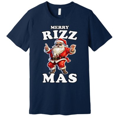 Funny Merry Christmas Sigmas Gen Alpha Santa Claus Rizzler Premium T-Shirt