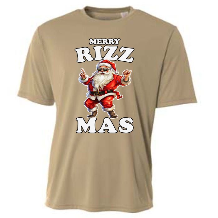 Funny Merry Christmas Sigmas Gen Alpha Santa Claus Rizzler Cooling Performance Crew T-Shirt