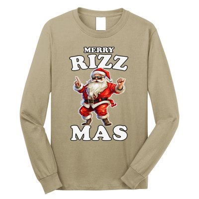 Funny Merry Christmas Sigmas Gen Alpha Santa Claus Rizzler Long Sleeve Shirt