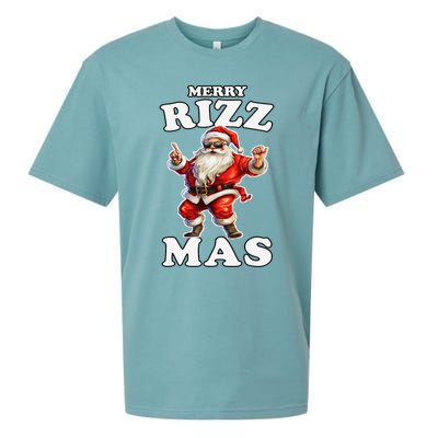 Funny Merry Christmas Sigmas Gen Alpha Santa Claus Rizzler Sueded Cloud Jersey T-Shirt