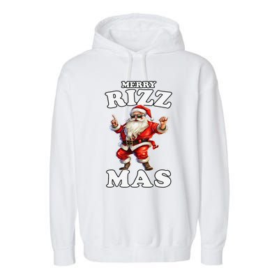 Funny Merry Christmas Sigmas Gen Alpha Santa Claus Rizzler Garment-Dyed Fleece Hoodie