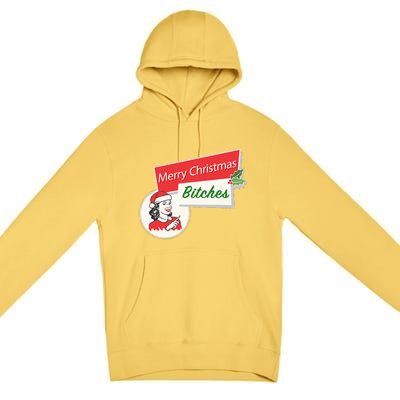 Funny Merry Christmas Bitches Inappropriate Adult Premium Pullover Hoodie