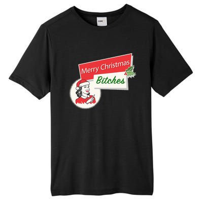 Funny Merry Christmas Bitches Inappropriate Adult Tall Fusion ChromaSoft Performance T-Shirt