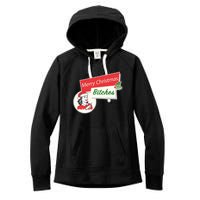 Funny Merry Christmas Bitches Inappropriate Adult Women's Fleece Hoodie