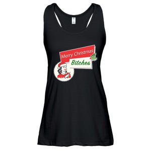 Funny Merry Christmas Bitches Inappropriate Adult Ladies Essential Flowy Tank