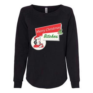 Funny Merry Christmas Bitches Inappropriate Adult Womens California Wash Sweatshirt