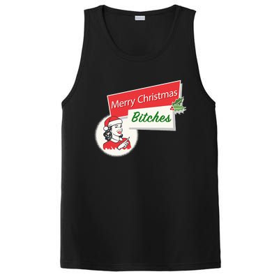 Funny Merry Christmas Bitches Inappropriate Adult PosiCharge Competitor Tank