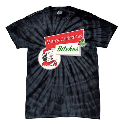 Funny Merry Christmas Bitches Inappropriate Adult Tie-Dye T-Shirt