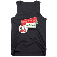 Funny Merry Christmas Bitches Inappropriate Adult Tank Top