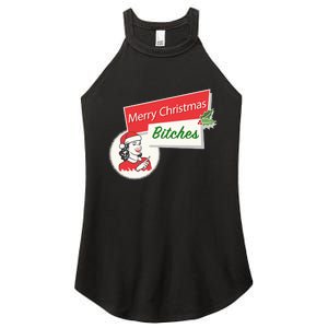 Funny Merry Christmas Bitches Inappropriate Adult Women's Perfect Tri Rocker Tank