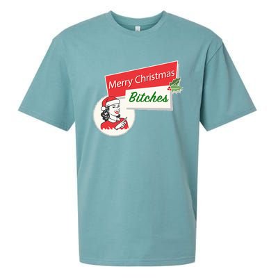 Funny Merry Christmas Bitches Inappropriate Adult Sueded Cloud Jersey T-Shirt