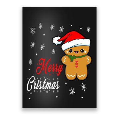 Funny Merry Christmas Gingerbread Man Costume Long Sleeve Poster