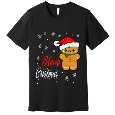 Funny Merry Christmas Gingerbread Man Costume Long Sleeve Premium T-Shirt