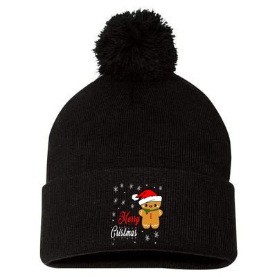 Funny Merry Christmas Gingerbread Man Costume Long Sleeve Pom Pom 12in Knit Beanie