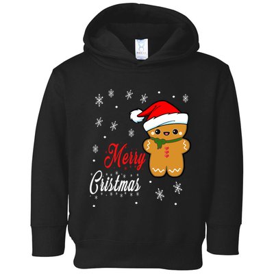 Funny Merry Christmas Gingerbread Man Costume Long Sleeve Toddler Hoodie
